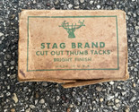 Stag Brand Cut Out Thumb Tacks Bright Finish No. 3 Made in U.S.A. Partial - $9.67