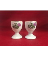 vintage china egg cups white w lilies - $13.43 CAD