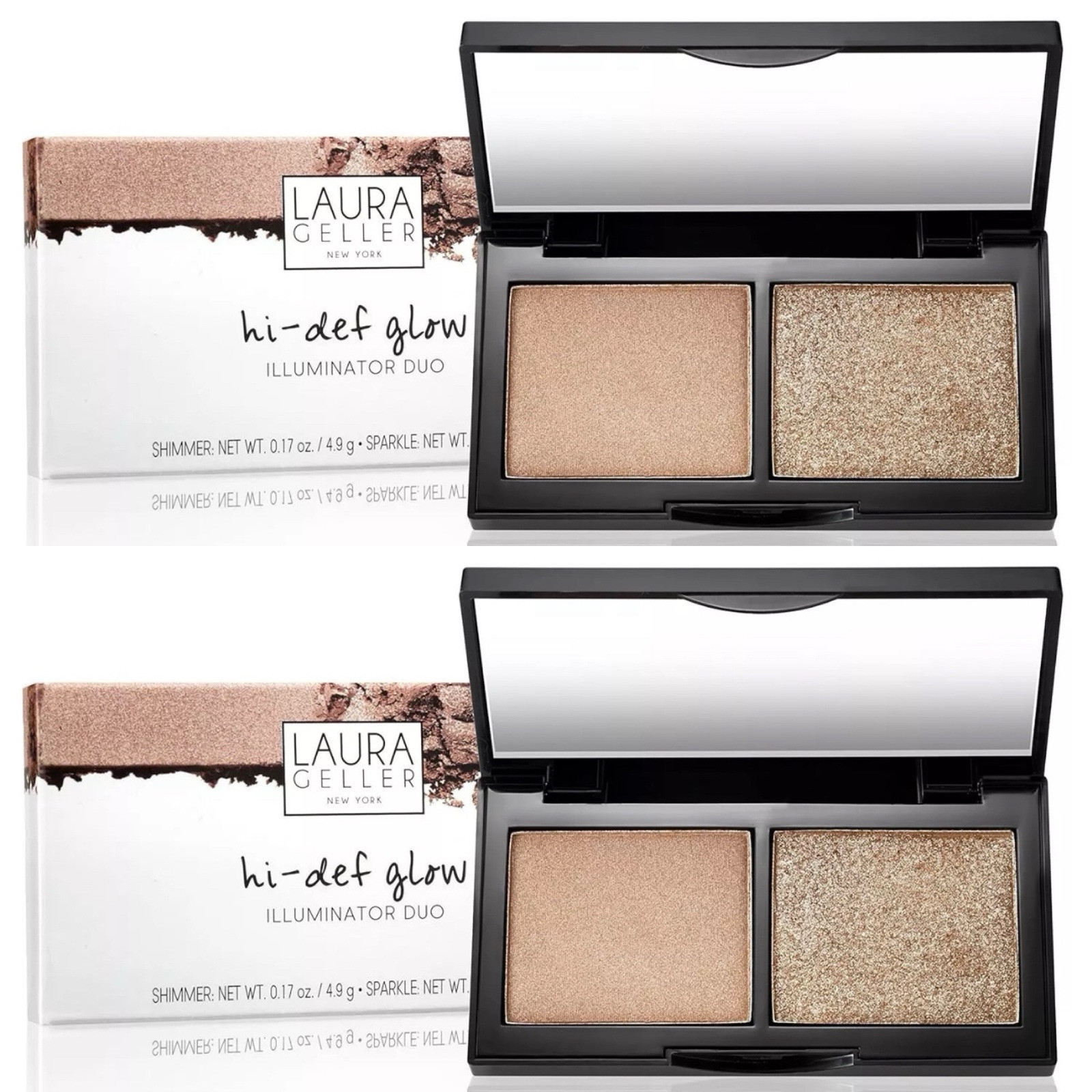 2X LAURA GELLER NEW YORK Hi-Def Glow Illuminator Duo, Bed Of Roses - New... - $27.00