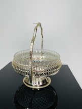 Sugar Bowl Queen Anne Mayell Silver Plated Glass Clear Original Home - £13.33 GBP