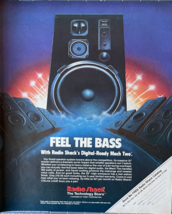 1986 Radio Shack Vintage Print Ad Feel The Bass Digital Ready Mack Two Speakers - £9.99 GBP