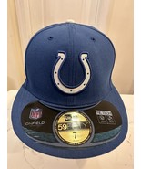 NWT NFL INDIANAPOLIS COLTS LOGO ON FIELD FITTED CAP HAT NEW ERA 59FIFTY ... - £27.37 GBP