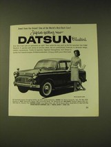 1960 Datsun Bluebird Car Ad - Jewel from the Orient! - $18.49