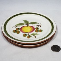Set of 2 Stangl Pottery Apple Delight Bread and Butter Plates VTG Hand P... - £7.80 GBP