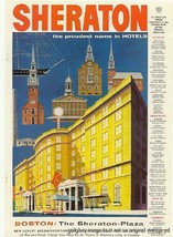 1957 Sheraton Plaza Hotel Boston Vintage Print Ad - £1.95 GBP