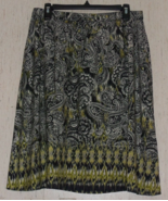 NEW WOMENS christopher &amp; banks PRETTY PAISLEY PRINT PULL ON SKIRT SIZE P/L - $467.75 MXN