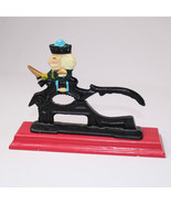 Vintage Cast Iron Nut Cracker On Wooden Platform With Original Paint And... - $9.74