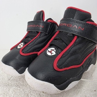 Nike Toddler Air Jordan Strong SIZE 6C Shoes Black University Red DC7910-061 Item image 2