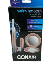 Conair Satiny Smooth Dual Blade Precision Trimmer w/ Bonus Compact Mirror Gold - £8.85 GBP