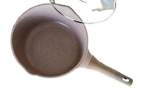 CAROTE 4.5 Qt Saute Pan w/Lid ~ Nonstick ~ TERRA BROWN Granite ~ ALL Stovetops Item image 3