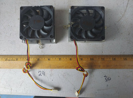 21NN22 Pair Of Cpu Coolers: 12VDC, 70MM, 77X68X27MM Sinks, Test Good, Dusty - £7.57 GBP