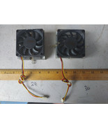 21NN22 PAIR OF CPU COOLERS: 12VDC, 70MM, 77X68X27MM SINKS, TEST GOOD, DUSTY - $9.42