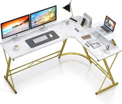 Mr. Ironstone 63&quot; L Shaped Gaming Desk, Corner Computer Desk,, Laminate Marble. - £135.44 GBP
