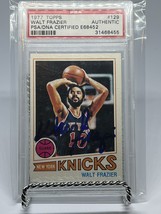 1977 Topps Walt Clyde Frazier #129 Signed Basketball Card PSA/DNA Authentic - £237.73 GBP