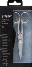 Gingher Knife Edge Craft Scissors 5&quot;-W/Leather Sheath - $34.31
