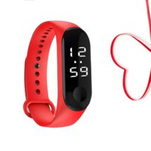 Ladie&#39;s Touch Screen Fitness Tracker Digital Sports Watch - New - Red - £13.42 GBP