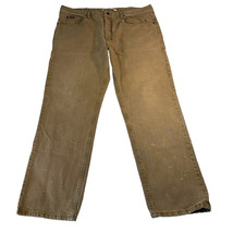 Lee Jeans Mens 42x32 Brown Colored Denim Regular Fit Straight Leg Cotton Classic - $15.99