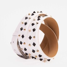 The Infanta White Spike Leather Belt image 6