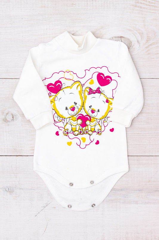 Bodysuit (infant girls), Winter,  Nosi svoe 9545-023-33-5 (bilyj-kotyky) - $11.70