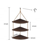 Floating wood corner shelf,  Rustic wooden corner shelves, Hanging plant... - $137.15 CAD