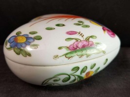 CHAMART Limoges Trinket Box Heart Shaped Bird of paradise and floral dec... - $84.15