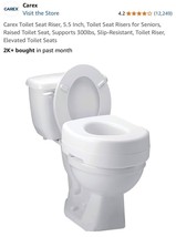 Toilet Seat Riser, 5.5 Inch, Toilet Seat Risers for Seniors, Raised Toil... - $28.59
