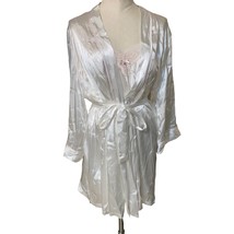 Linea Donatella &#39;Mrs&#39; Embroidered Robe/Slip 2 Piece Set in Ivory Size XL... - $46.04