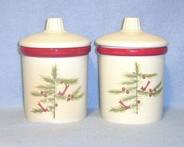 Hallmark Cardinals and Pine Tree 2 Covered Candle Jars - £6.25 GBP