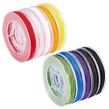 9 Color 0.8Mm Nylon Beading String Chinese Knotting Cord Braided Thread Bracelet - £9.07 GBP