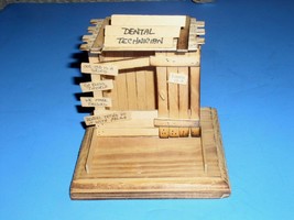 Dental Laboratory Wooden Shed Vintage Hand Crafted 1970&#39;s - $34.99