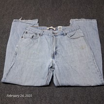 * Levi 505 Jeans Men 39x29 Blue Straight Regular Fit Distressed Pants St... - $17.05