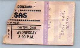 Vintage Kansas Ticket Stumpf 1981 Hara Arena Dayton Ohio - £42.02 GBP