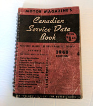 Canadian Service Data Book Motor Magazine Car Automobile Vintage 1948 - £52.65 GBP