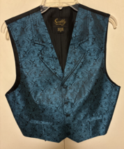 Scullys Western Button Vest Medium TEAL - €49,79 EUR