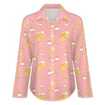 Mondxflaur Dog Corgi Cake Women Long Sleeve Shirt Summer Elegant Fashionable - £19.17 GBP