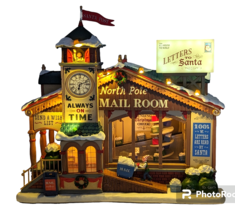 Lemax North Pole Mail Room Animated Sounds LED Lit Christmas Village Collectible - $173.20