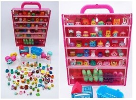 Shopkins Mixed Lot of 140pc and Display Carry Case Some Rare Shopkins - $44.95