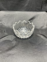 Lead Crystal Glass bowl, vintage candy dish or trinket holder - £18.94 GBP