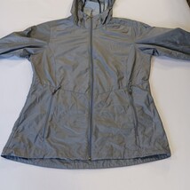 Columbia Jacket Women's Small Gray Hooded Lightweight Lined Full Zip Windbreaker image 12
