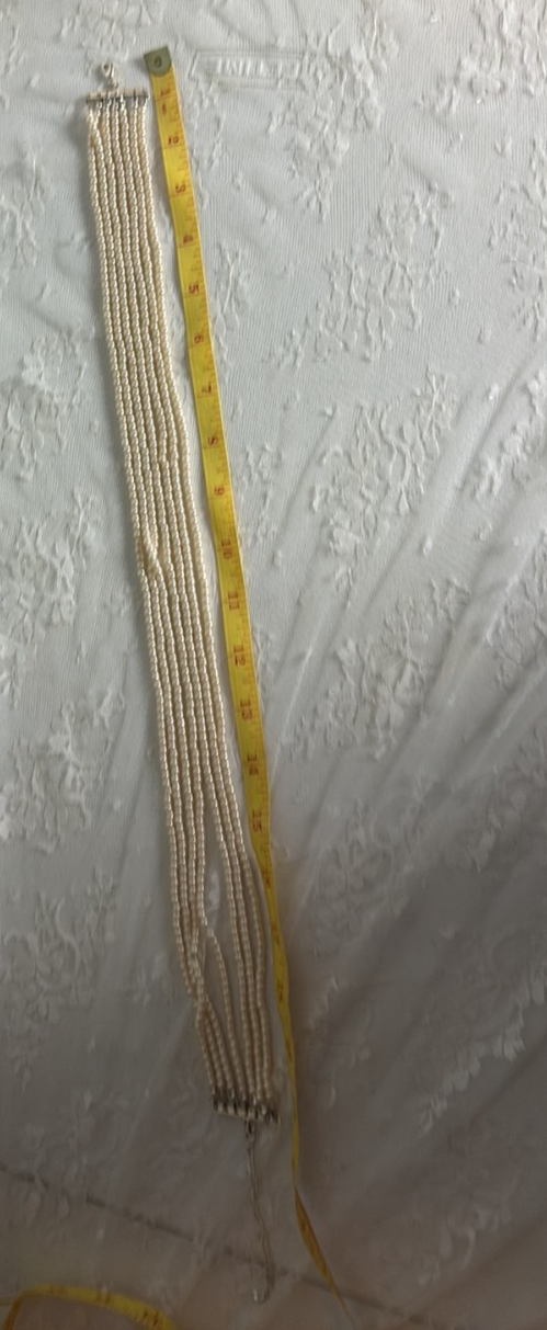 Elegant Cream Faux Pearl 7 Strand Necklace Item image 4