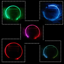 Usb Rechargeable Glow-In-The-Dark Pet Collar With Three Flashing Modes - £11.05 GBP