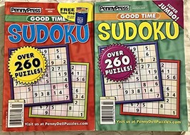 Lot of (2) Penny Press Good Time Sudoku Super Jumbo Puzzle Books Puzzles 2020 [S - £10.21 GBP
