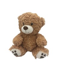 Fiesta Toys 9.5 in Paw Prints Bear Plush Stuffed Animal Brown Tan - £11.03 GBP