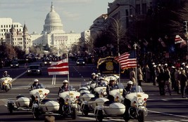 Police motorcycles in George H.W. Bush Inaugural Parade 1989 Photo Print - £6.91 GBP+