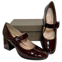 Linea Paolo Women&#39;s Belle Burgundy Patent Pump 9.5 M - £44.63 GBP