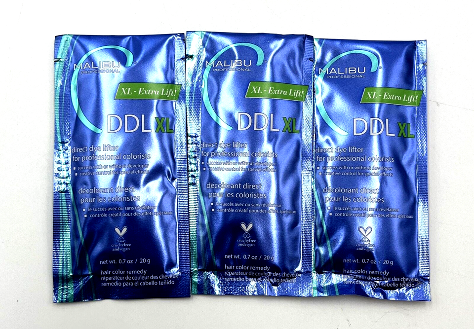 Primary image for Malibu Professional Direct Dye Lifter- DDL XL-Extra Lift 0.7 oz-3 Pack
