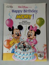 Happy Birthday Mickey Mouse Photo Album and Poster Golden Poster Book Disney 60 - £15.02 GBP