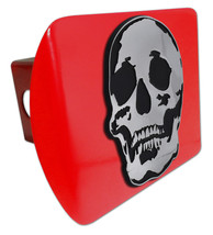 Metalhead Skull On Red Usa Made Hitch Cover - £62.75 GBP