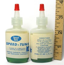 1960s Vintage Speed Tech Motor Bearings Cleaner Lubricates Tune Up USA 3/8oz. Rd - £4.32 GBP