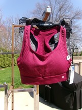 NWT LAYER 8 2PK BURGENDY&amp;GRAY SPORTS BRA M - $19.99